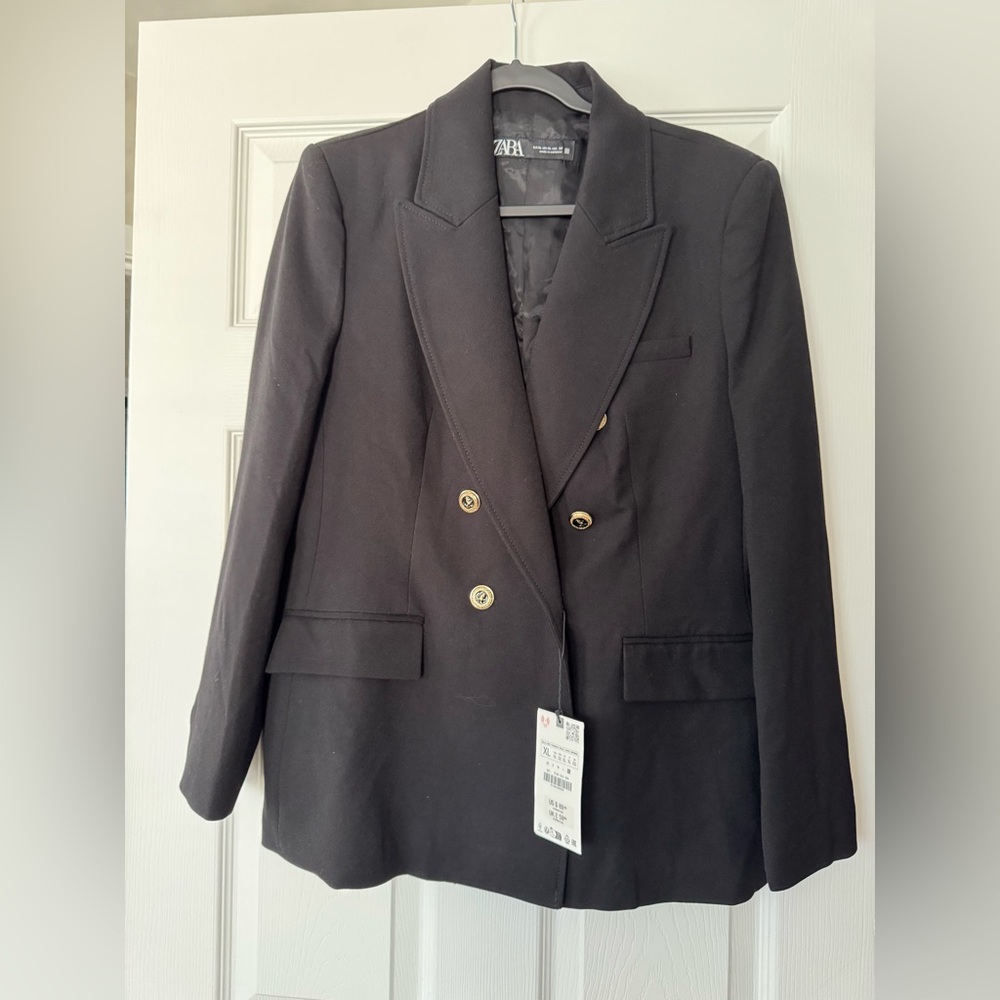Zara Charcoal Tailored Jacket